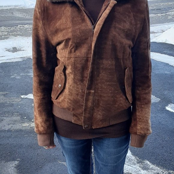 Vintage Sergio Valente Faux Sheepskin Bomber Jacket- Women's Size SM/ M - Picture 7 of 12